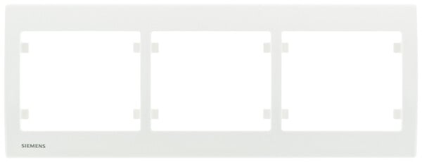 SIEMENS - SIEMENS Plaque Triple Horizontale Blanc Delta IRIS - large