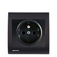 SIEMENS - SIEMENS Prise 2P+T Anthracite Delta Iris + Plaque basic Anthracite - vignette