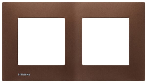 SIEMENS - SIEMENS Plaque Double Métal Marron DELTA VIVA - large
