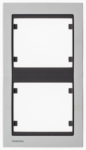SIEMENS - SIEMENS Plaque Double Verticale Texturé Silver - large