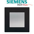 SIEMENS - SIEMENS Poussoir Silver Delta Viva + Plaque Noir - vignette
