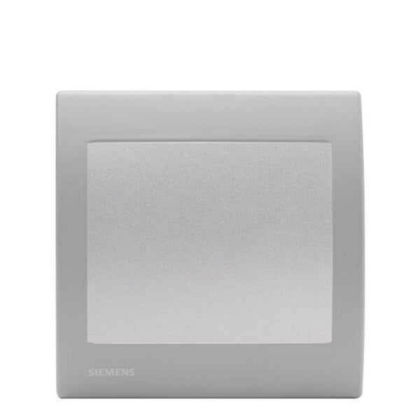 SIEMENS - SIEMENS Poussoir Silver Delta Iris + Plaque basic Silver - large