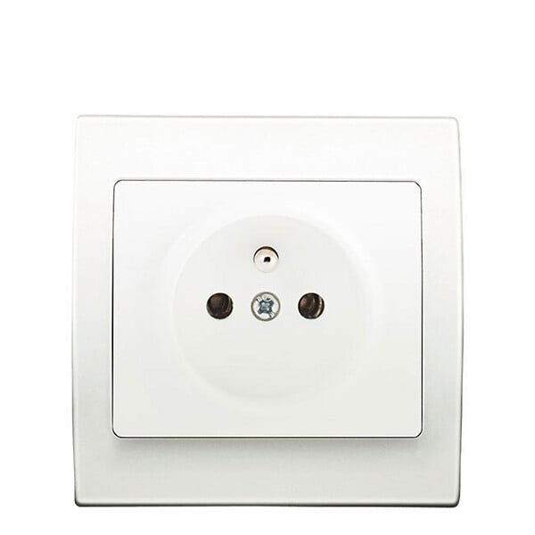 SIEMENS - SIEMENS Prise 2P+T Blanc Delta Iris + Plaque basic Blanc - large