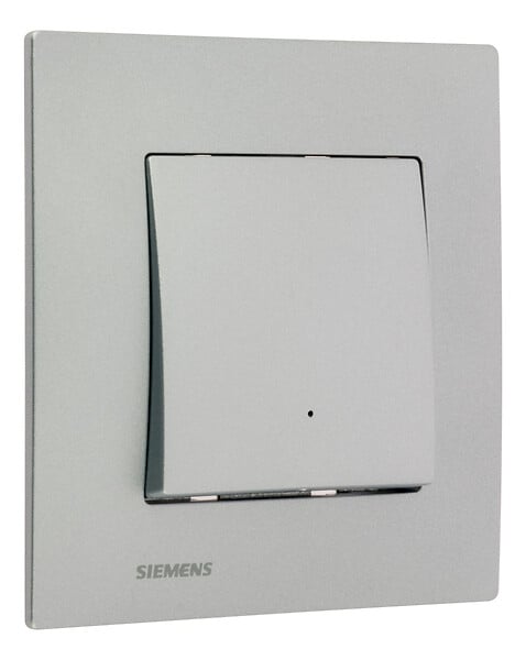 SIEMENS - SIEMENS Va & Vient à Voyant SILVER Delta Viva + Plaque Silver - large