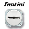 FONTINI - FONTINI Va-et-vient double métal nickel noire porcelaine blanche DO LOW - vignette