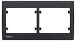 SIEMENS - SIEMENS Plaque Double Horizontale Anthracite Delta IRIS - vignette
