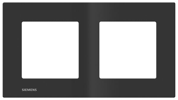 SIEMENS - SIEMENS Plaque Double Anthracite Siemens DELTA VIVA - large