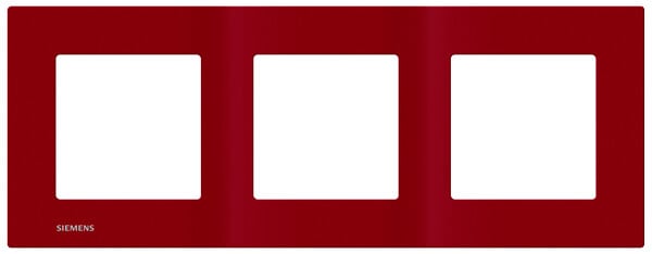 SIEMENS - SIEMENS Plaque Triple Rouge Siemens DELTA VIVA - large