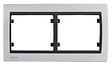 SIEMENS - SIEMENS Plaque Double Horizontale Texturé Aluminium Delta IRIS - vignette