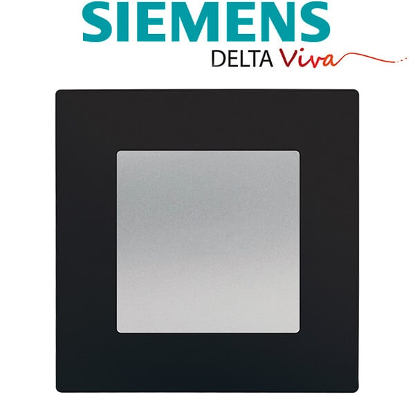 SIEMENS - SIEMENS Va & Vient SILVER Delta Viva avec plaque noire - large