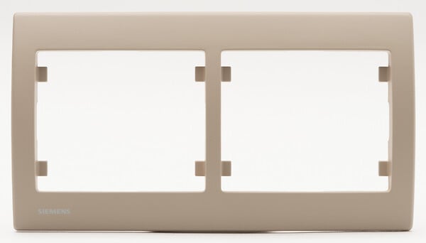 SIEMENS - SIEMENS Plaque Double Horizontale Soft Taupe - large