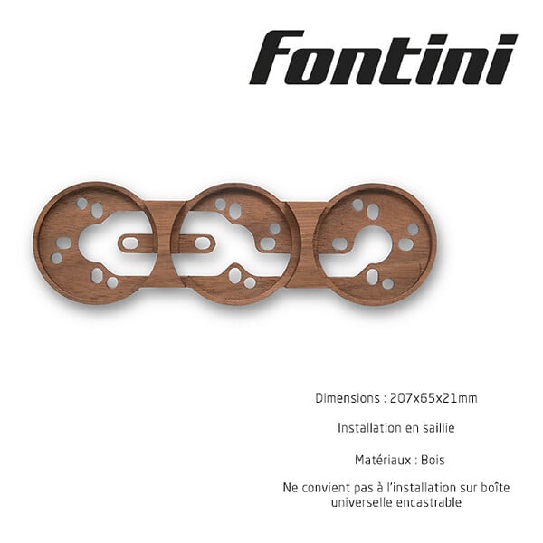 FONTINI - FONTINI Socle 3 postes noyer DO - large