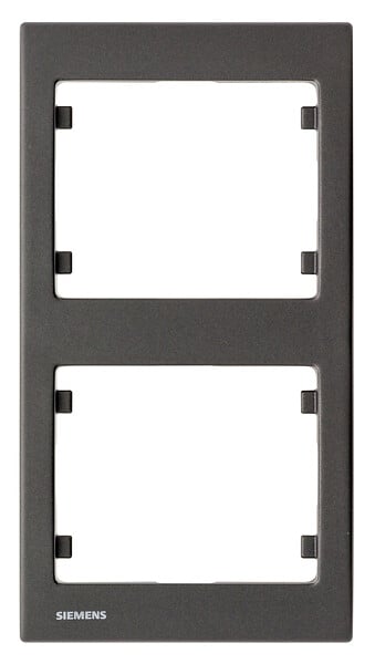 SIEMENS - SIEMENS Plaque Double Verticale Anthracite Delta IRIS - large