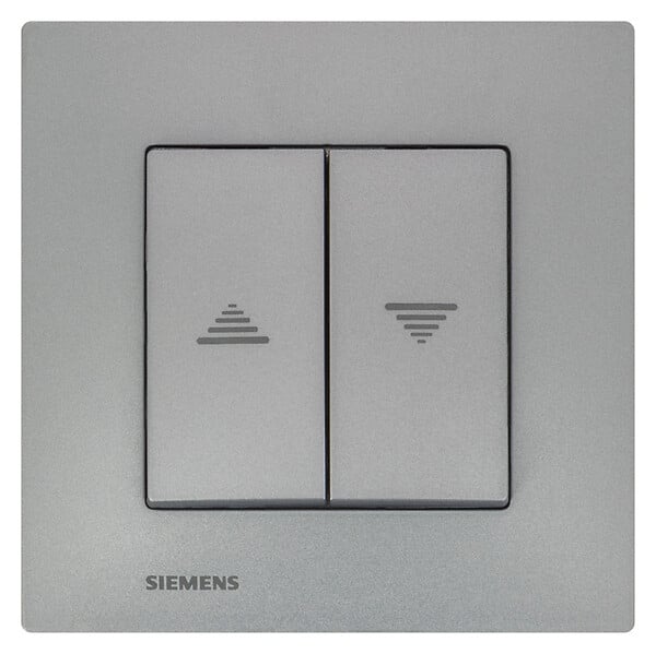 SIEMENS - SIEMENS Interrupteur Volet Roulant Silver Delta Viva + Plaque Silver - large