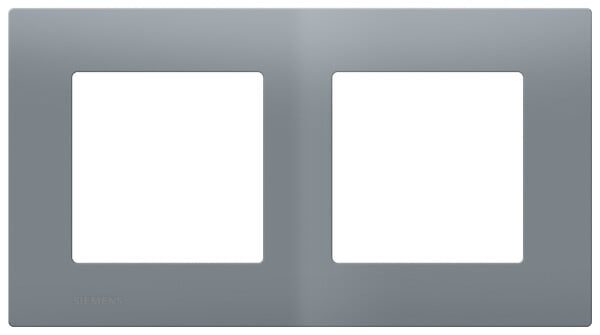 SIEMENS - SIEMENS Plaque Double Gris Siemens DELTA VIVA - large