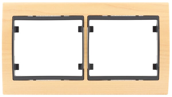 SIEMENS - SIEMENS Plaque Double Bois Horizontale Hêtre Delta IRIS - large