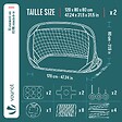 VOUNOT - Lot de 2 buts de football 4 en 1 pliable pop up avec cibles 120x80x80cm noir - vignette