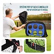 VOUNOT - Lot de 2 buts de football 4 en 1 pliable pop up avec cibles 120x80x80cm noir - vignette