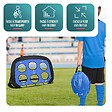 VOUNOT - Lot de 2 buts de football 4 en 1 pliable pop up avec cibles 120x80x80cm noir - vignette