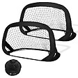 VOUNOT - Lot de 2 buts de football pliable pop up 120x80x80cm noir - vignette