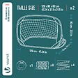 VOUNOT - Lot de 2 buts de football pliable pop up 120x80x80cm noir - vignette