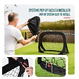 VOUNOT - Lot de 2 buts de football pliable pop up 120x80x80cm noir - vignette