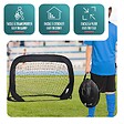 VOUNOT - Lot de 2 buts de football pliable pop up 120x80x80cm noir - vignette