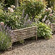 ART GARDEN - Bordure pour potager - Noisetier tressage horizontal - Avec piquets - 40x150 cm - vignette