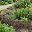 ART GARDEN - Bordure pour potager - Noisetier tressage horizontal - Avec piquets - 40x150 cm - vignette