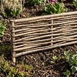 ART GARDEN - Bordure pour potager - Noisetier tressage horizontal - Avec piquets - 40x75 cm - vignette