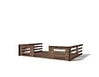ALTANKA - Terrasse en bois avec balustrade pour abri en bois - 12m2 - 4m x 3m - imprégnée - couleur: marron - DOM542 - vignette