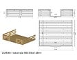 ALTANKA - Terrasse en bois avec balustrade pour abri en bois - 12m2 - 4m x 3m - imprégnée - couleur: marron - DOM542 - vignette