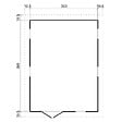 TIMBELA - Abri de Jardin en Bois H226x324x416 cm/12 m² - AVEC LES PLANCHERS IMPRÉGNÉ - M336+M336G - vignette