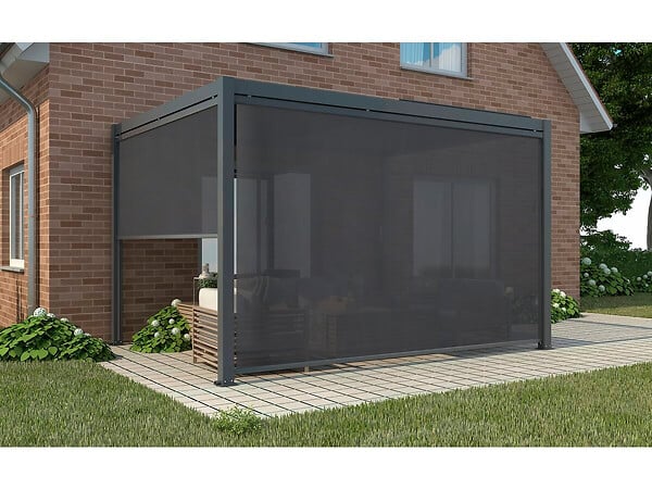 HABITAT ET JARDIN - Store pergola bioclimatique - 277 x 208 cm - Gris anthracite - large