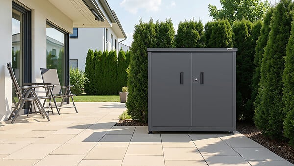 WEKA - Armoire terrasse Métal GARY - Anthracite - L.90xH.84xP.62cm - large