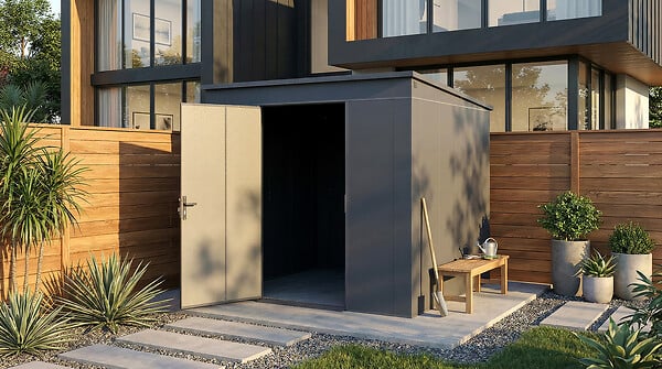 WEKA - Abri Métal GARY T6, anthracite - Surface hors-tout  6,02m² - large