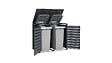 WEKA - Cache-poubelle métal Gary - Anthracite - L.132xH.116xP.80cm - vignette