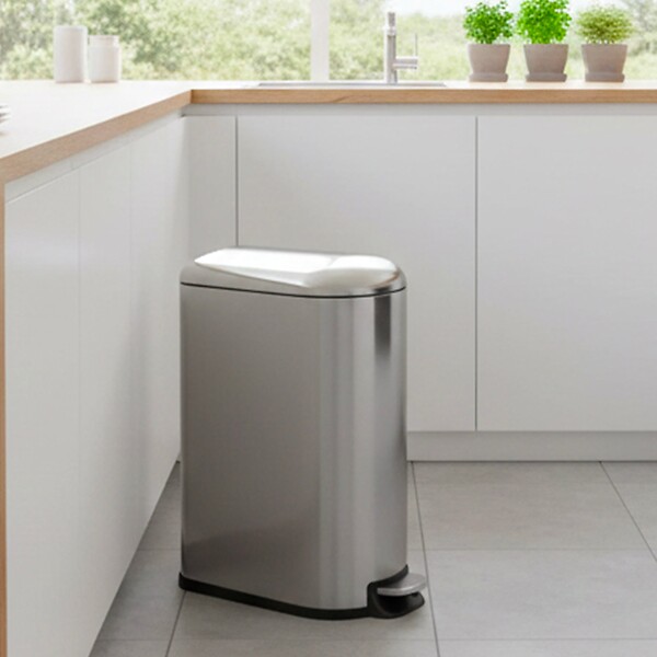 KITCHEN MOVE - Poubelle à pédale inox FULLER argent 40L - large