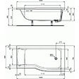 IDEAL STANDARD - IDEAL STANDARD Baignoire Connect air 150 X 80 avec Pare Bain avec volet asymétrique gauche - vignette
