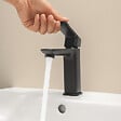 GROHE - Dice mitigeur monocommande de lavabo à levier avec vidage Clic-Clac, noir mat (1018332430) - vignette