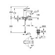 GROHE - Dice mitigeur monocommande de lavabo à levier avec vidage Clic-Clac, noir mat (1018332430) - vignette