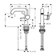 HANSGROHE - Tecturis S mitigeur monocommande de lavabo éco CoolStart, bonde Push-Open, bronze brossé (73320140) - vignette