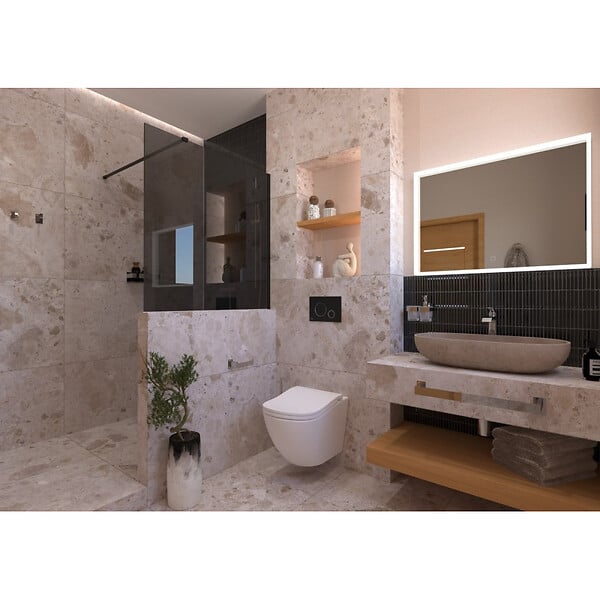 SWISS AQUA TECHNOLOGIES - Infinitio mitigeur de lavabo haut sans vidage, chrome (SATBSINF285) - large