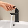 GROHE - Dice mitigeur monocommande de lavabo à levier avec vidage, noir mat (1018562430) - vignette