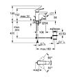 GROHE - Dice mitigeur monocommande de lavabo à levier avec vidage, noir mat (1018562430) - vignette