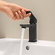GROHE - Dice mitigeur monocommande de lavabo à levier avec vidage Clic-Clac, noir mat (1018572430) - vignette