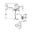 GROHE - Dice mitigeur monocommande de lavabo à levier avec vidage Clic-Clac, noir mat (1018572430) - vignette