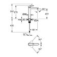 GROHE - Dice mitigeur lavabo monocommande XL à levier, avec cartouche en céramique, sans tirette ni vidage, noir mat (1018922430) - vignette