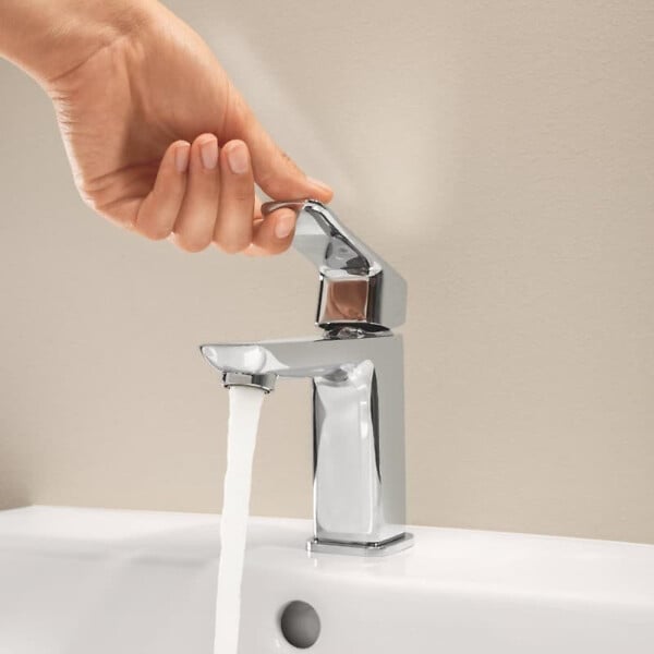 GROHE - Dice mitigeur monocommande de lavabo à levier avec vidage Clic-Clac, chrome brillant (1018570000) - large