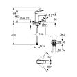 GROHE - Dice mitigeur monocommande de lavabo à levier avec vidage Clic-Clac, chrome brillant (1018570000) - vignette